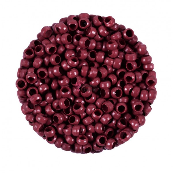 Inele Micro Nano Rings pentru extensii de par 200 bucati IMR10 Roscat (Burgundy)